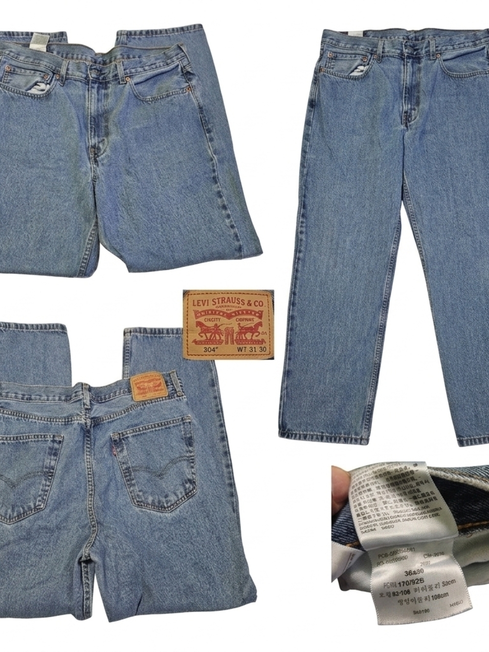 Levi’s 550 Men’s Relaxed Fit Jeans 36x30 Medium Stonewash Blue 00550-4891